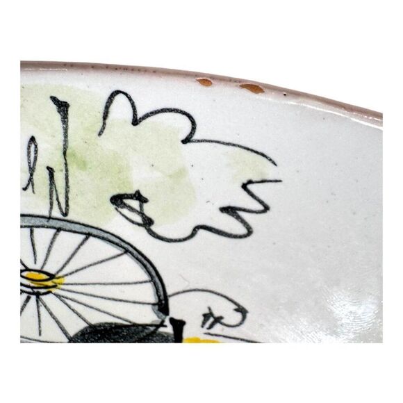 Vintage ARS DERUTA Alla Moda Stylish Horse Carriage Wall Plate Italy Ceramiche - Picture 7 of 7